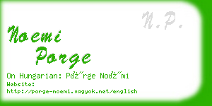 noemi porge business card